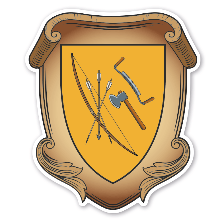 Maibaumschild / Zunftwappen Bogenbauer - Bogner  - Wappen A