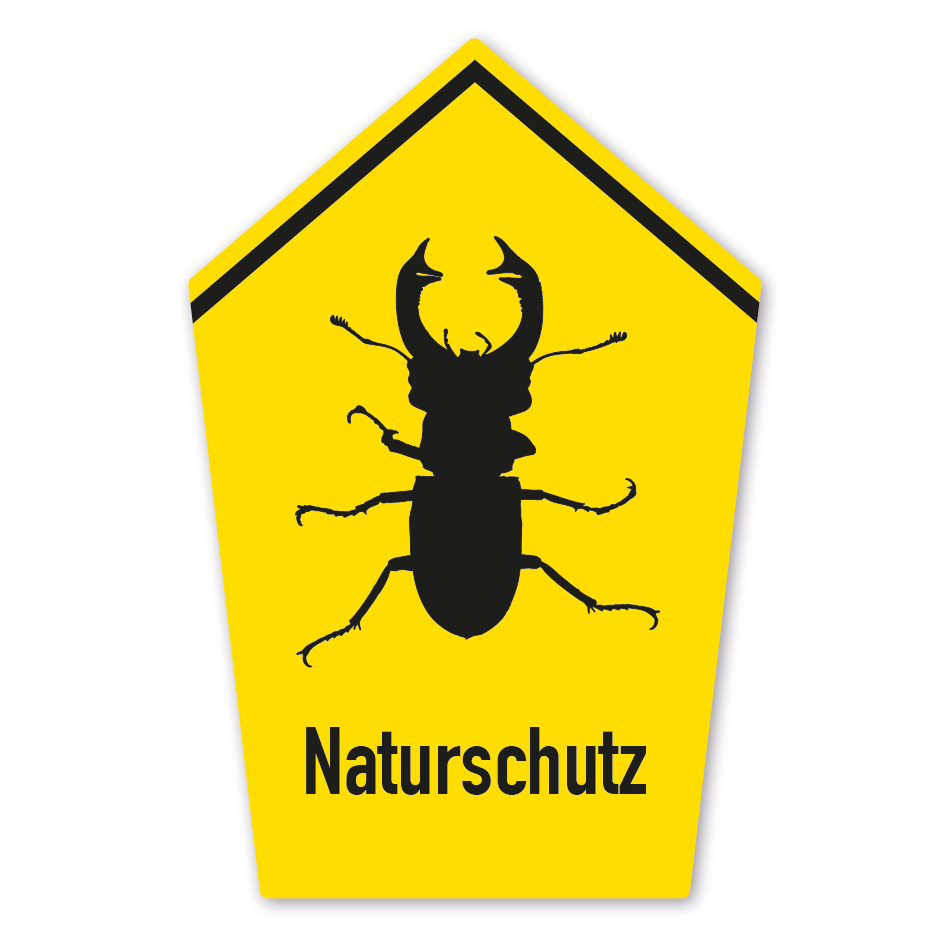 Naturschutzschild Naturschutz - Hirschkäfer