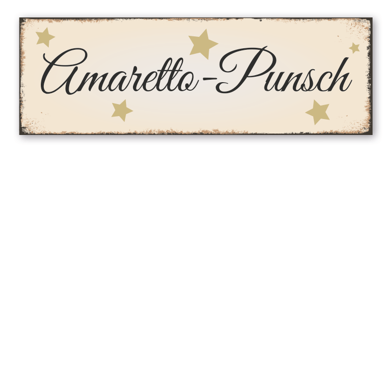 Schild für Weihnachtsmärkte Amaretto-Punsch