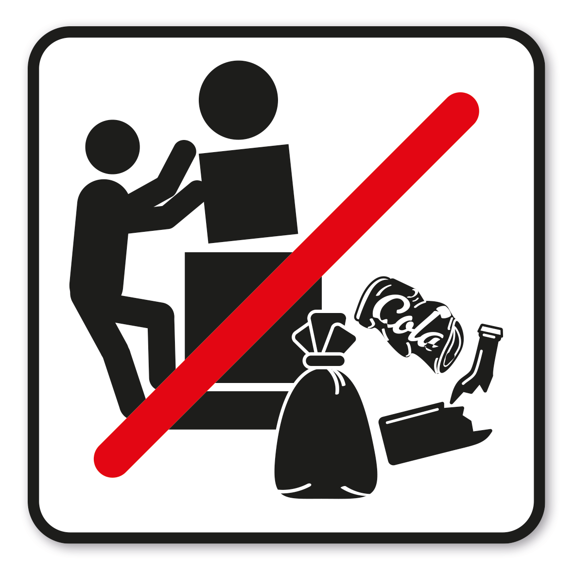 GF-P73 – Abfall, unbefugtes Betreten o. Besteigen verboten