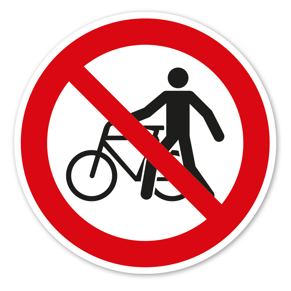 Verbotszeichen Das Mitführen von Fahrrädern verboten