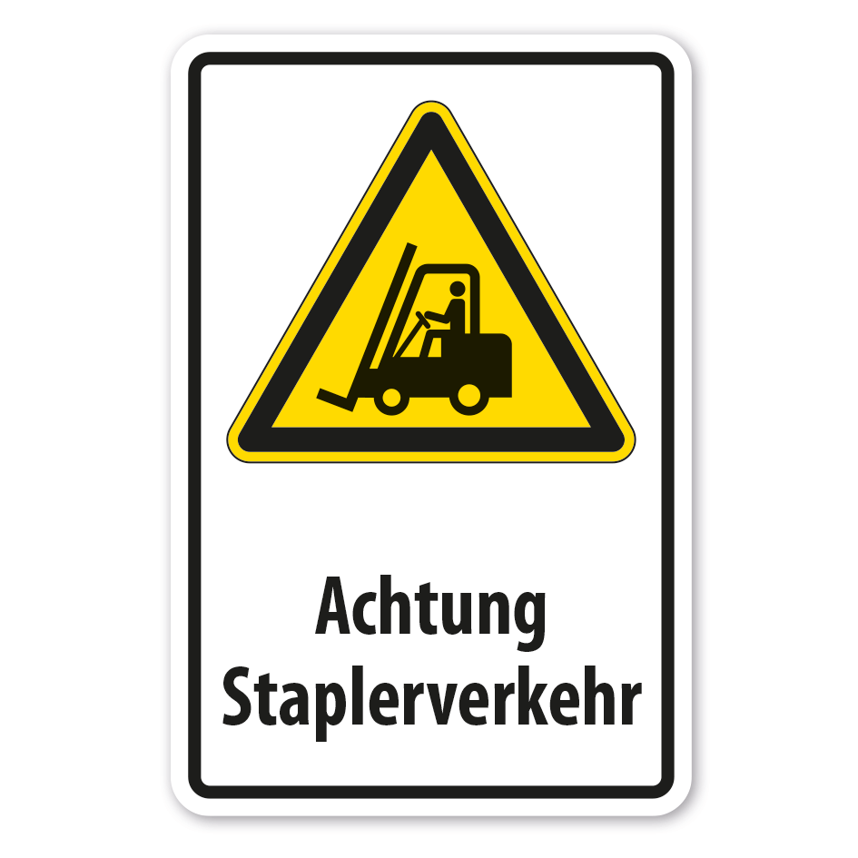 Warnschild Achtung Staplerverkehr