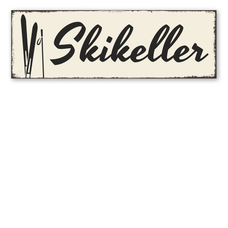 Retroschild Skikeller