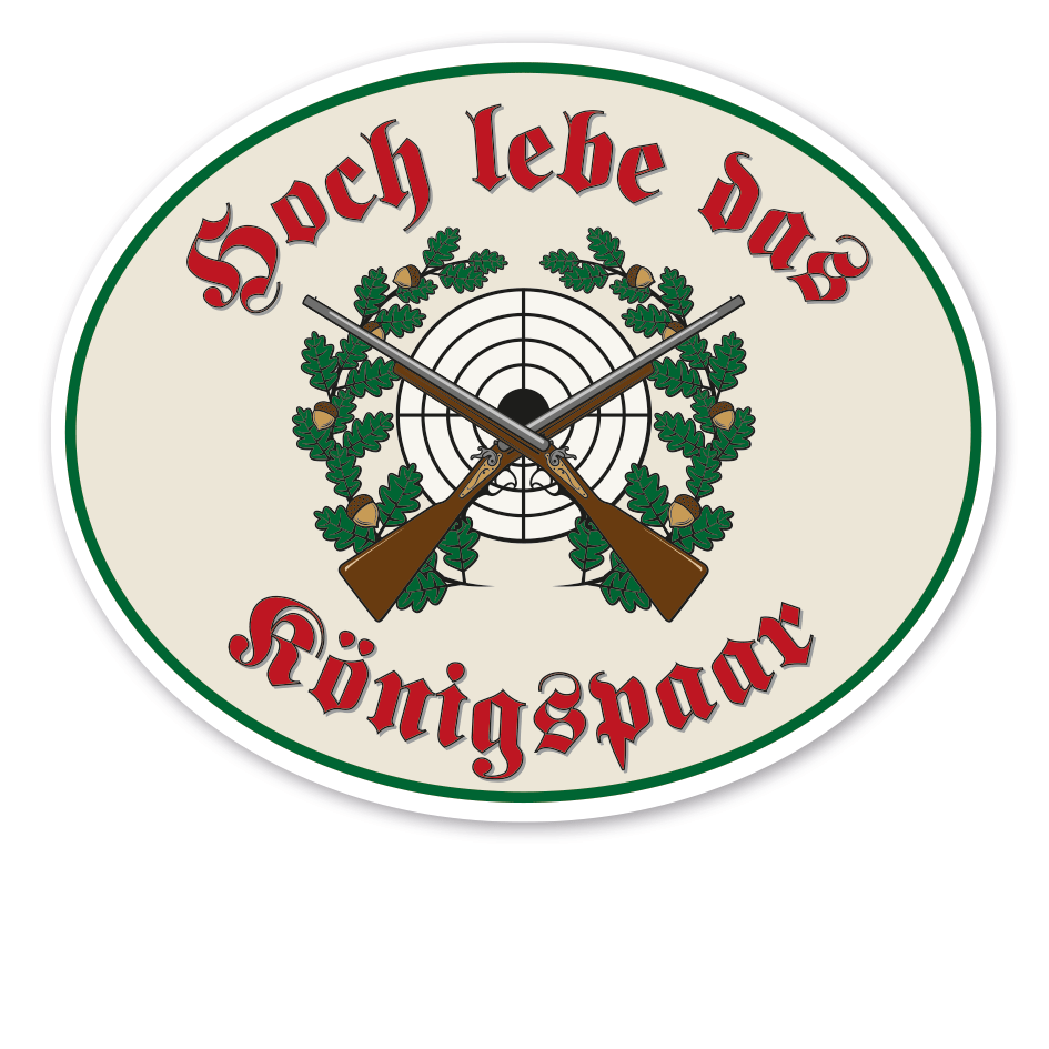 Festschild Hoch lebe das Königspaar