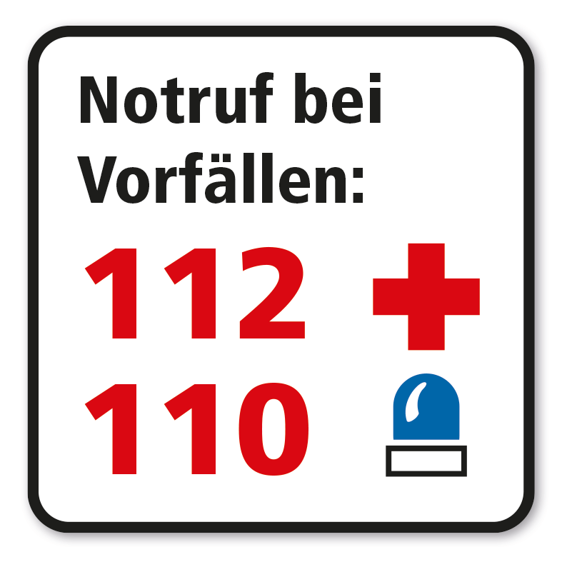 SP-02-P131 – Notruf bei Vorfällen 112 Rettungsdienst 110 Polizei