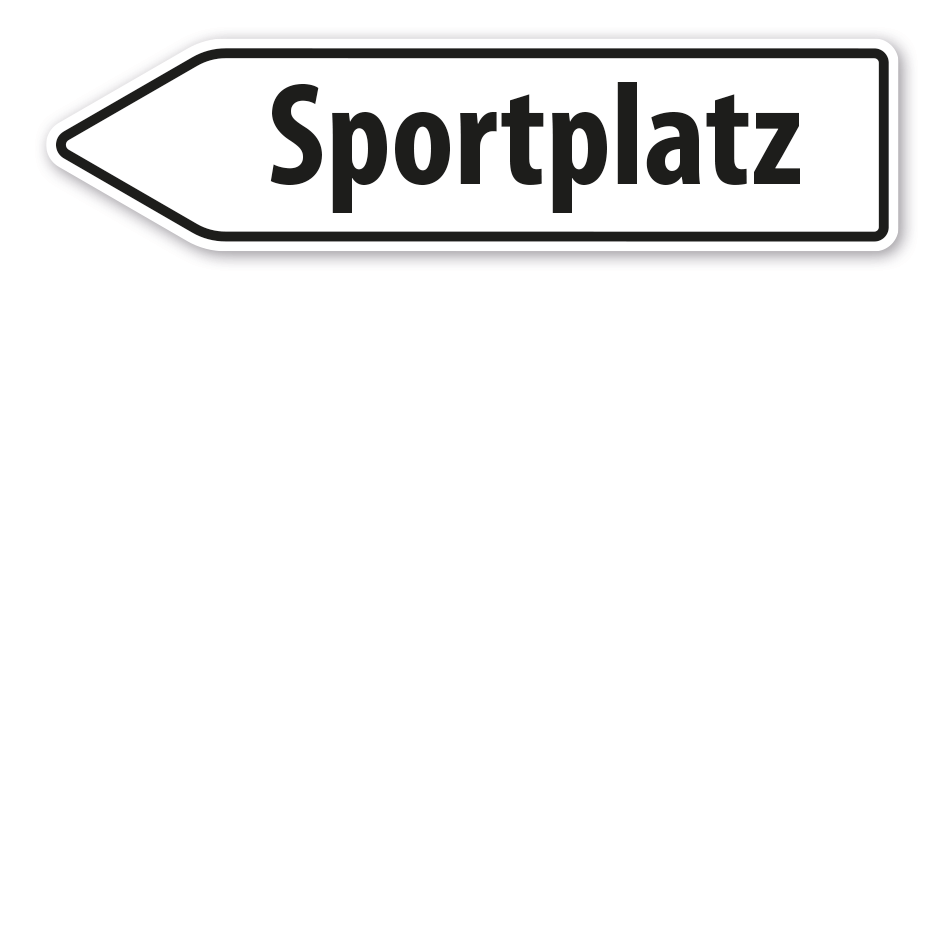 Pfeilschild / Pfeilwegweiser Sportplatz