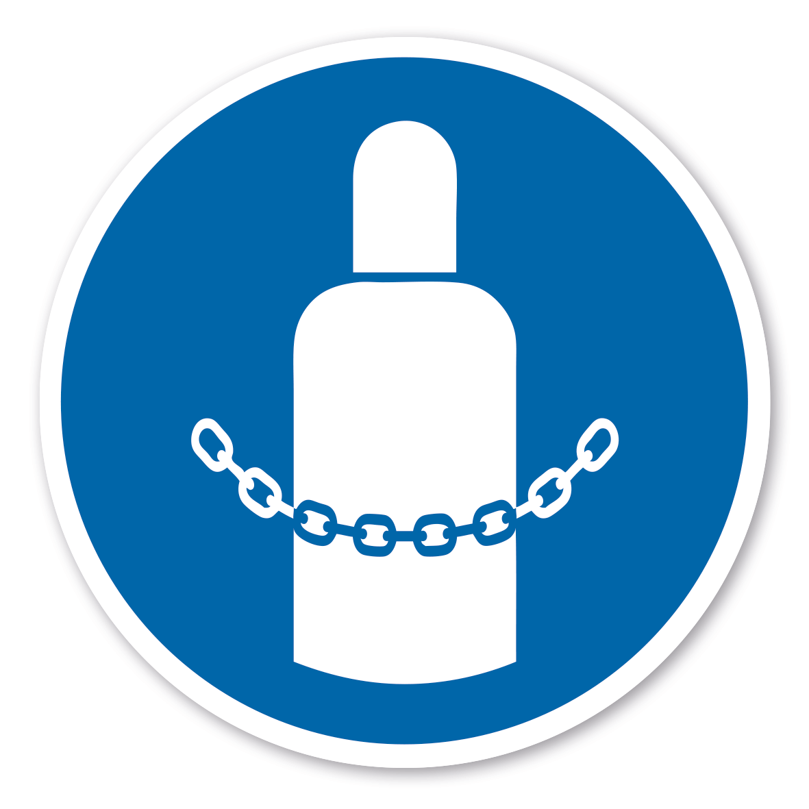 Gebotszeichen Gasflaschen sichern – ISO 7010 - M046