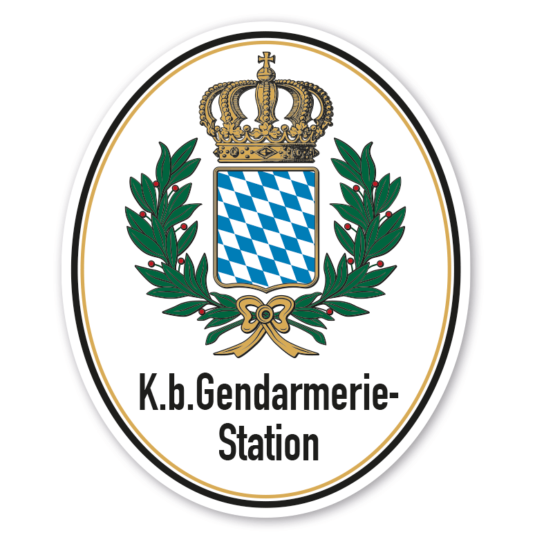 Stationsschild Königlich Bayerische Gendarmeriestation