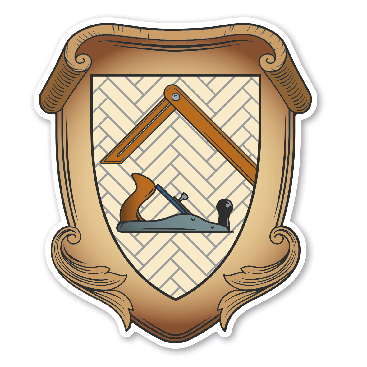 Maibaumschild / Zunftwappen Parkettleger - Wappen A