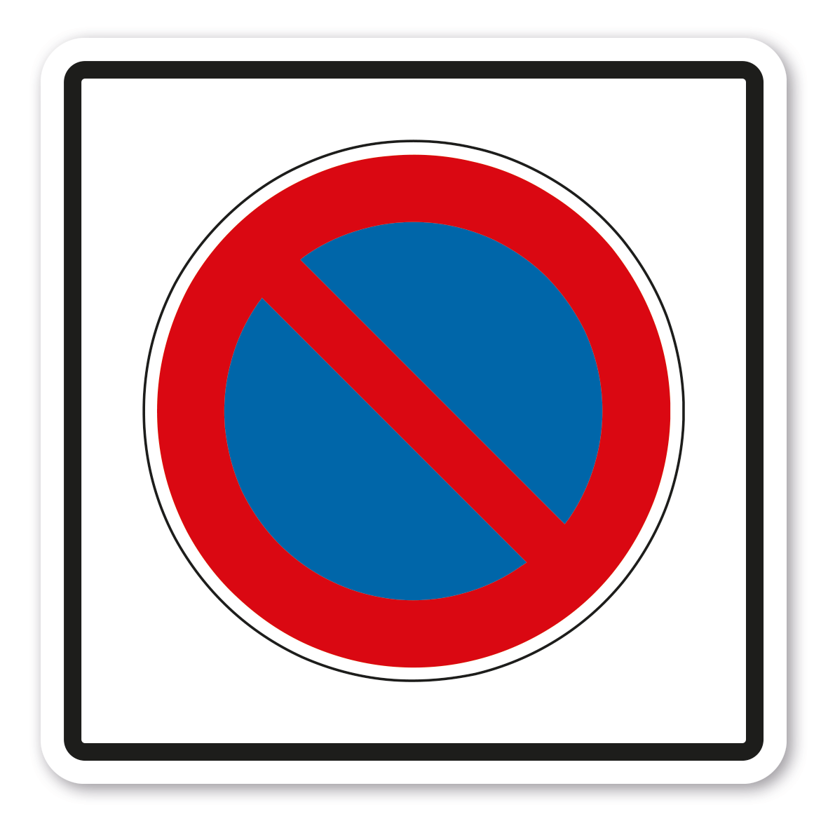 Parkplatzschild Eingeschränktes Halteverbot - quadratisch - Verkehrsschild