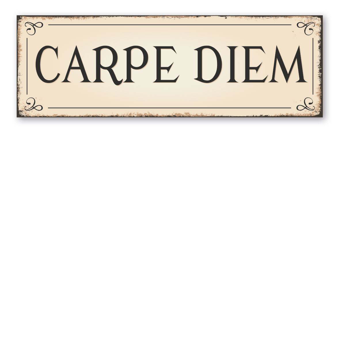 Spruchschild in Latein – Carpe diem - Nutze den Tag