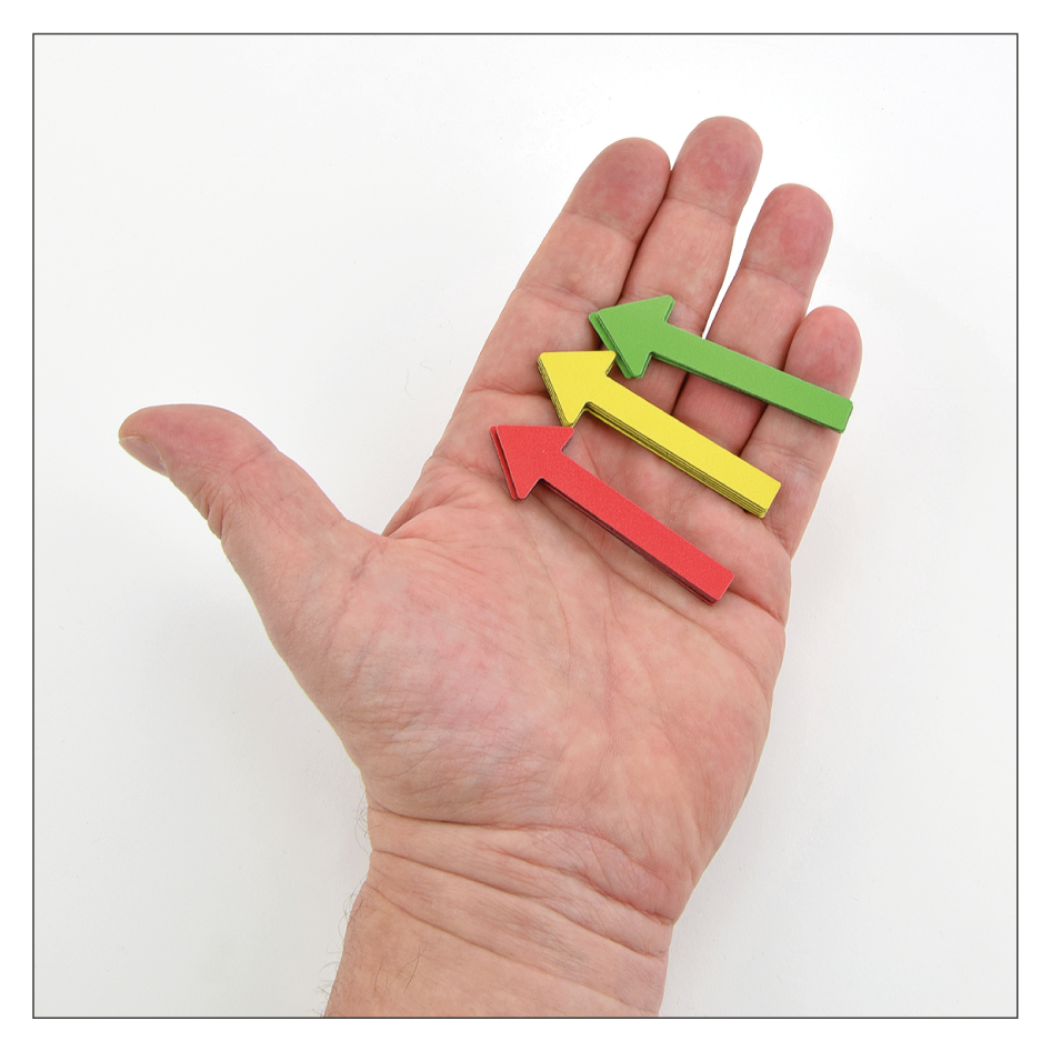 Magnetpfeile zur Schadensmarkierung – drei Farben