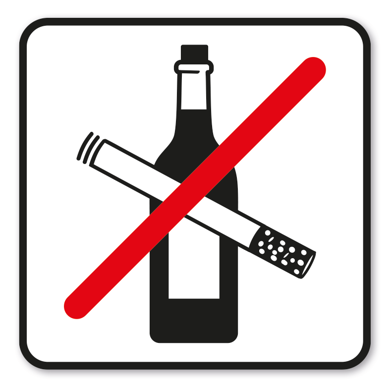 SP-02-P133 – Rauchen und Alkohol trinken verboten
