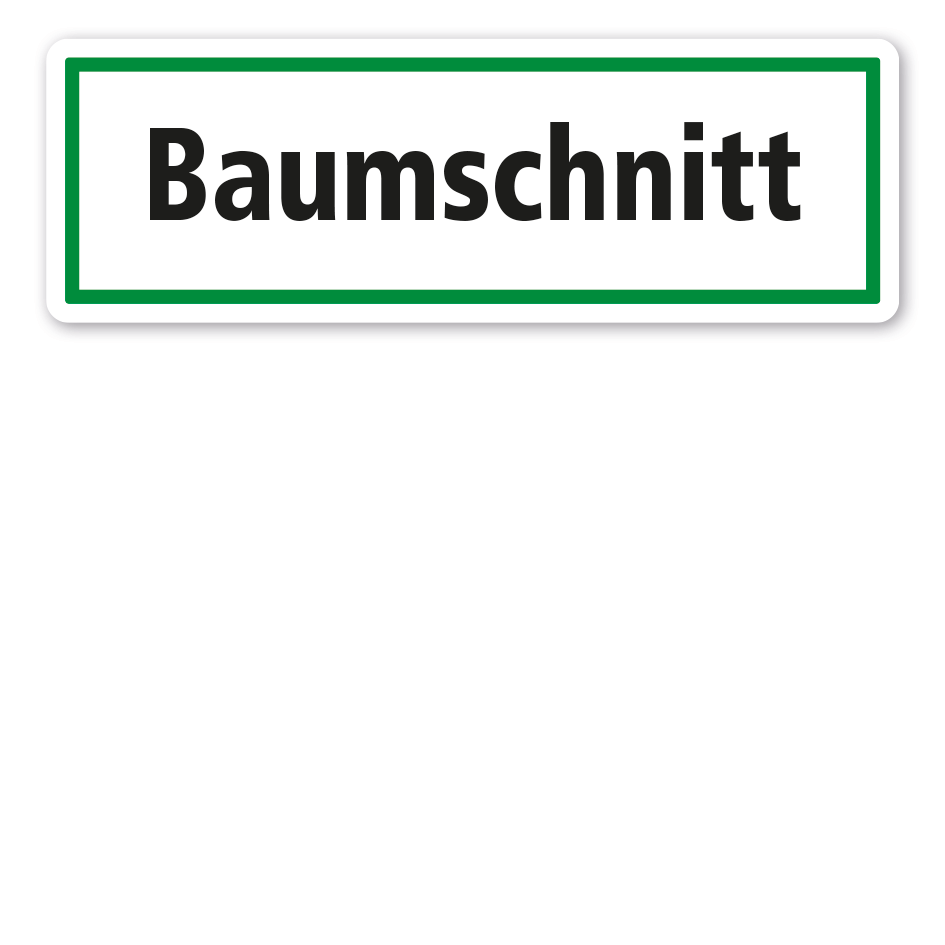 Schild zur Abfallentsorgung - Baumschnitt