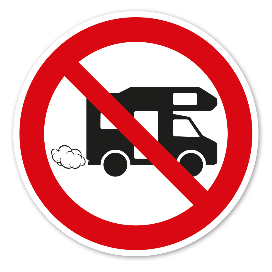 Verbotszeichen Motor ausschalten - Wohnmobile