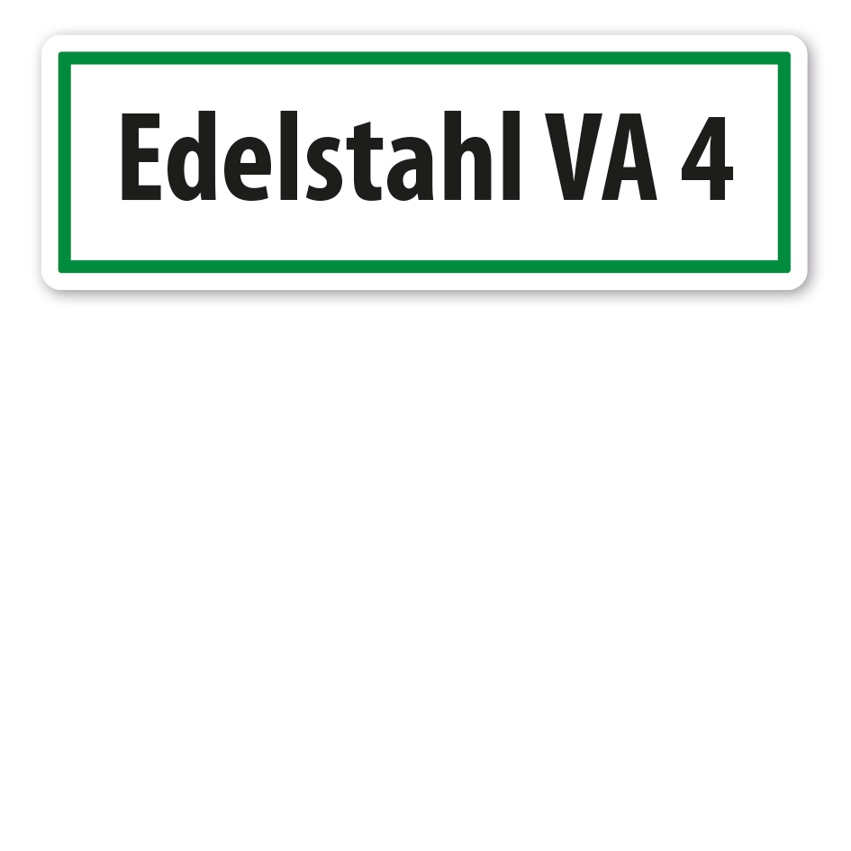 Schild zur Abfallentsorgung - Edelstahl VA 4