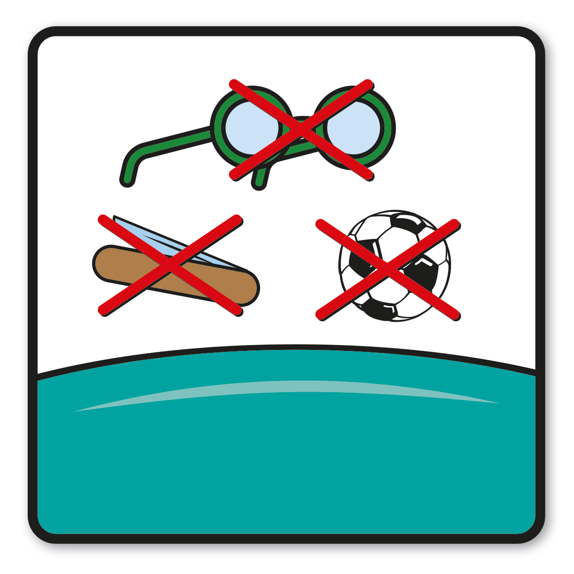 SP-01-P92 – Spielzeug, Bälle, spitze Gegenstände sind auf dem Kissen verboten