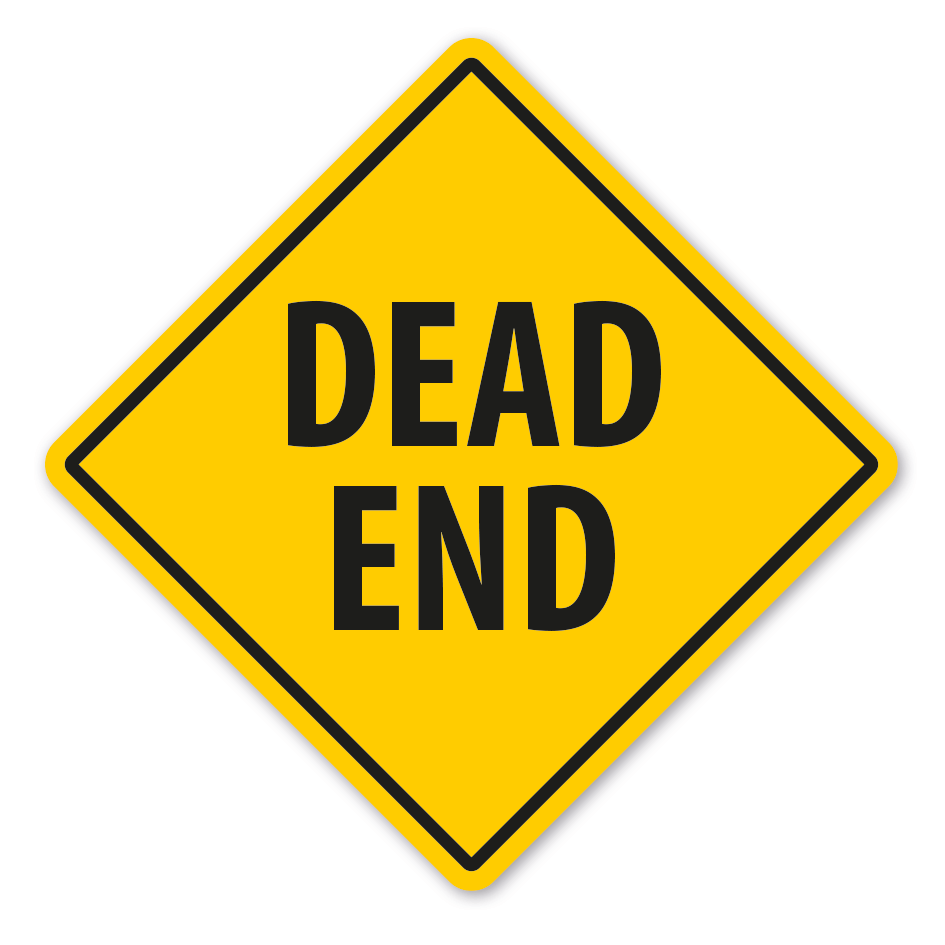 Warnschild Dead End