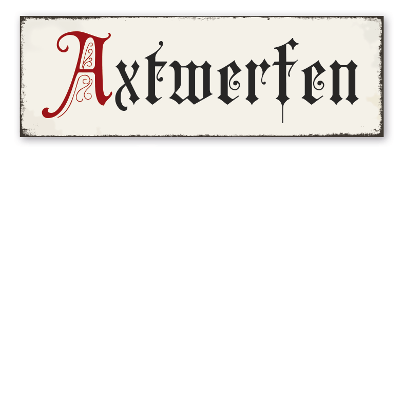 Retroschild Axtwerfen