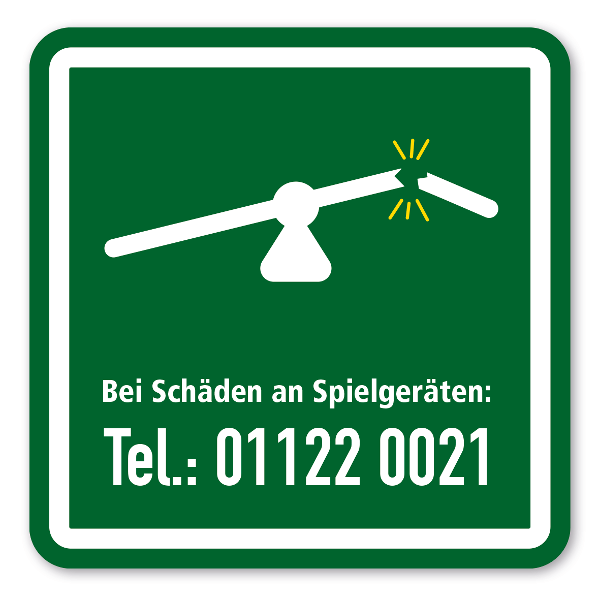 SP-03-P75 – Bei Schäden an Spielgeräten (Schaukel)