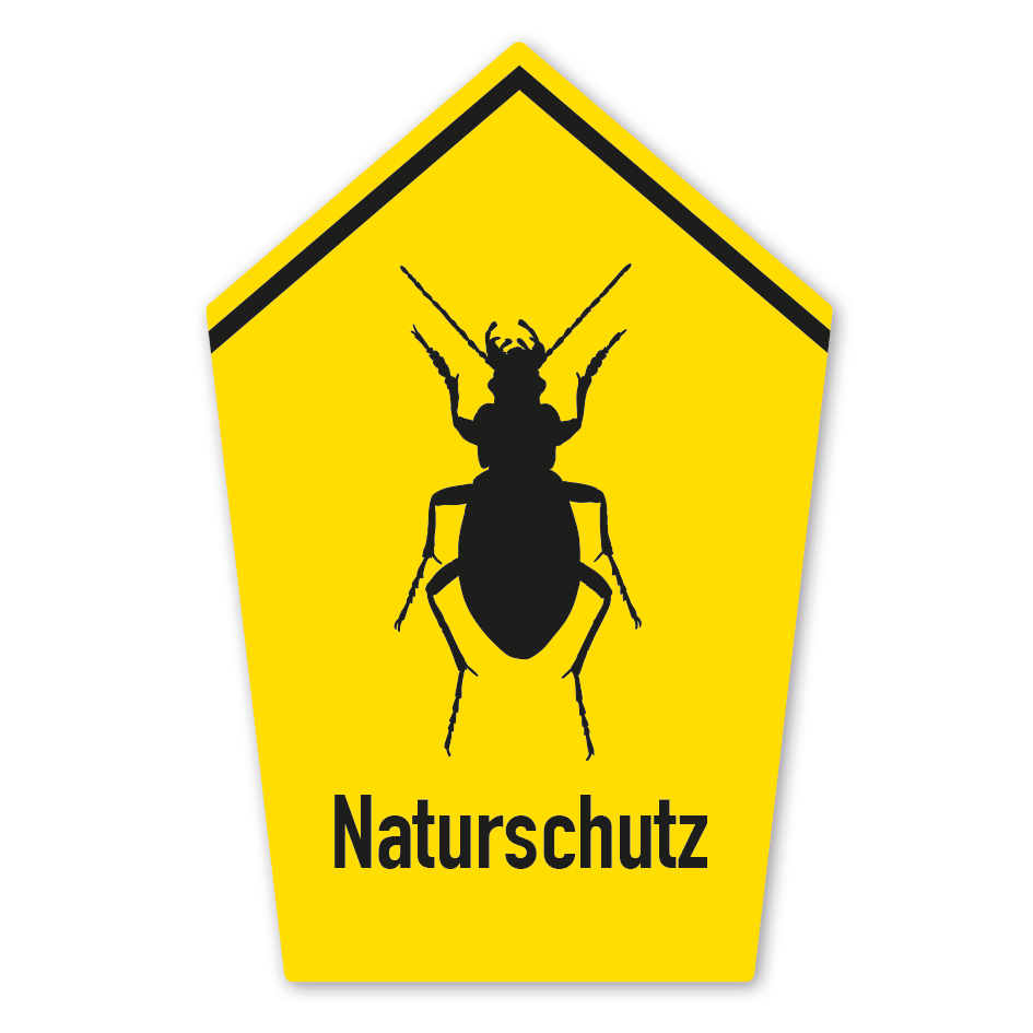 Naturschutzschild Naturschutz - Grubenlaufkäfer