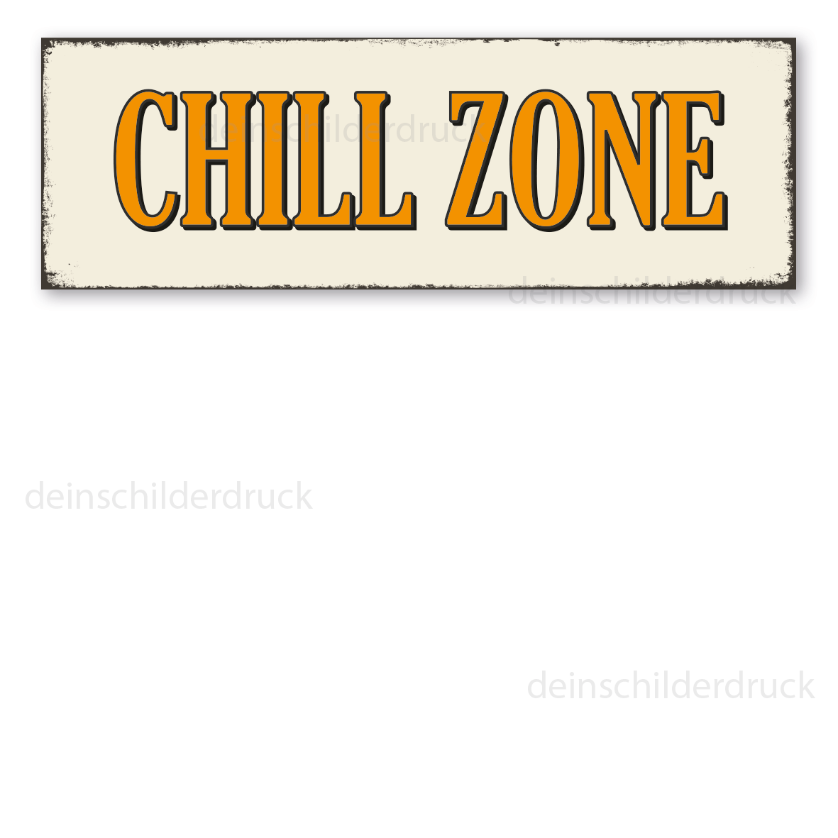 Retro Schild Chill Zone