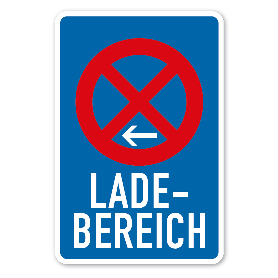 Verkehrsschild Ladebereich Ende - Aufstellung links – VZ-230-11