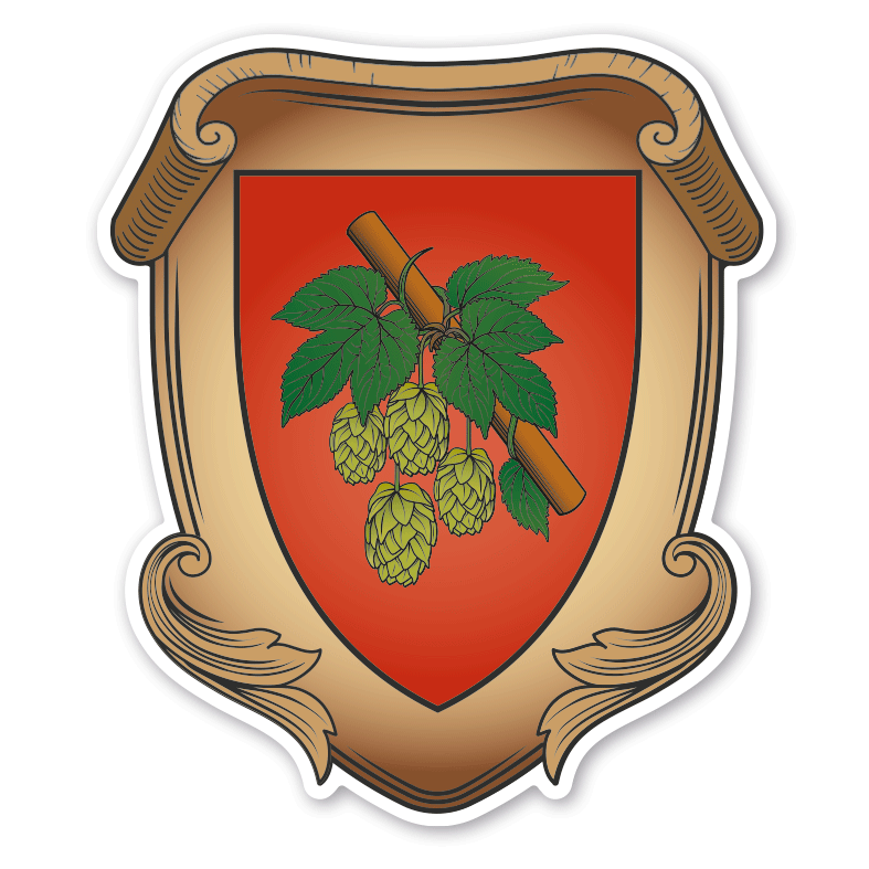 Maibaumschild / Zunftwappen Hopfenbauer  - Wappen A