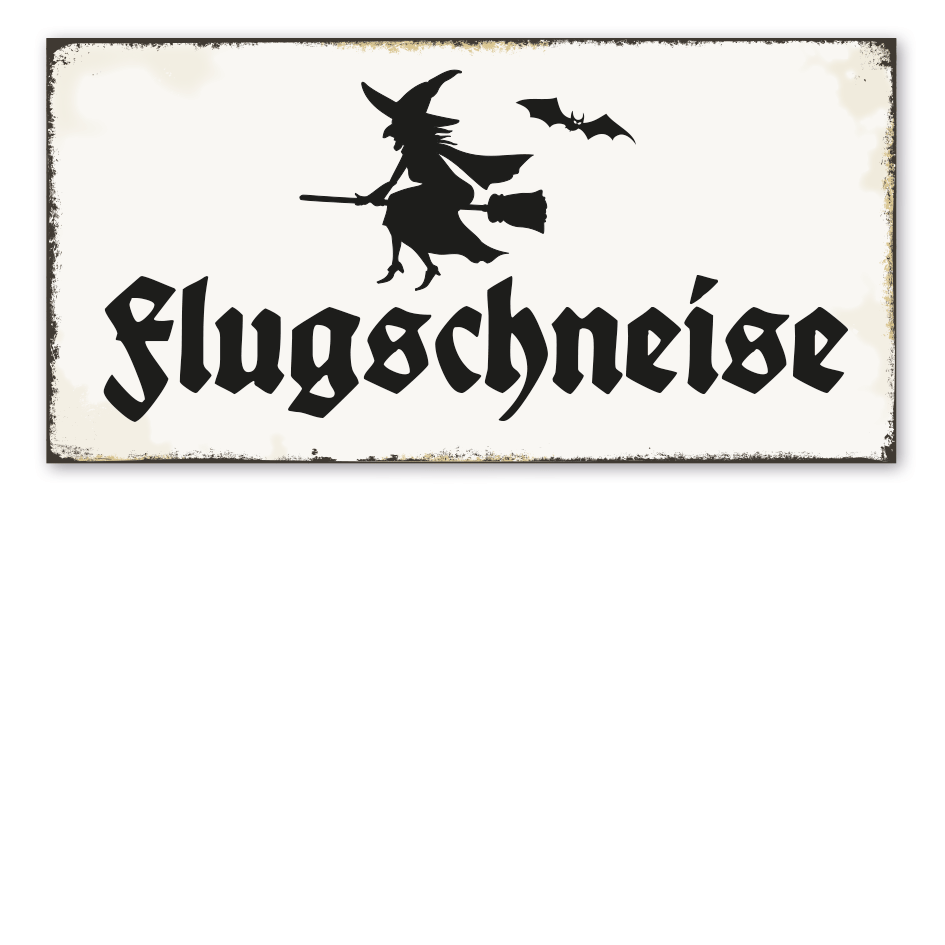 Retro Schild Flugschneise