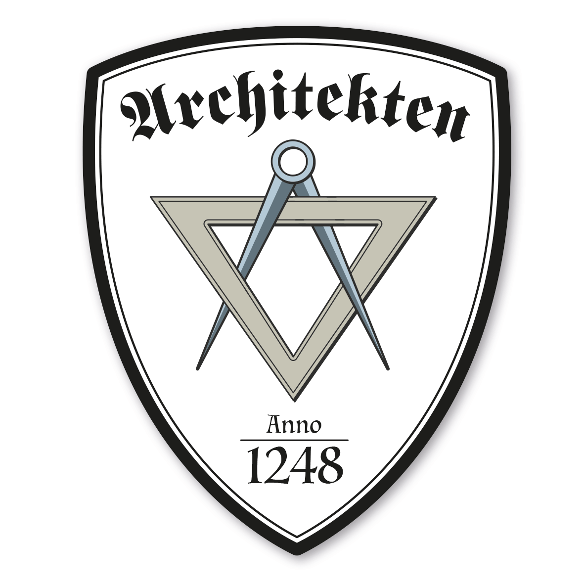 Maibaumschild / Zunftwappen Architekt mit Zunftnamen, Gründungsjahr oder Ihrem Wunschtext - Wappen W