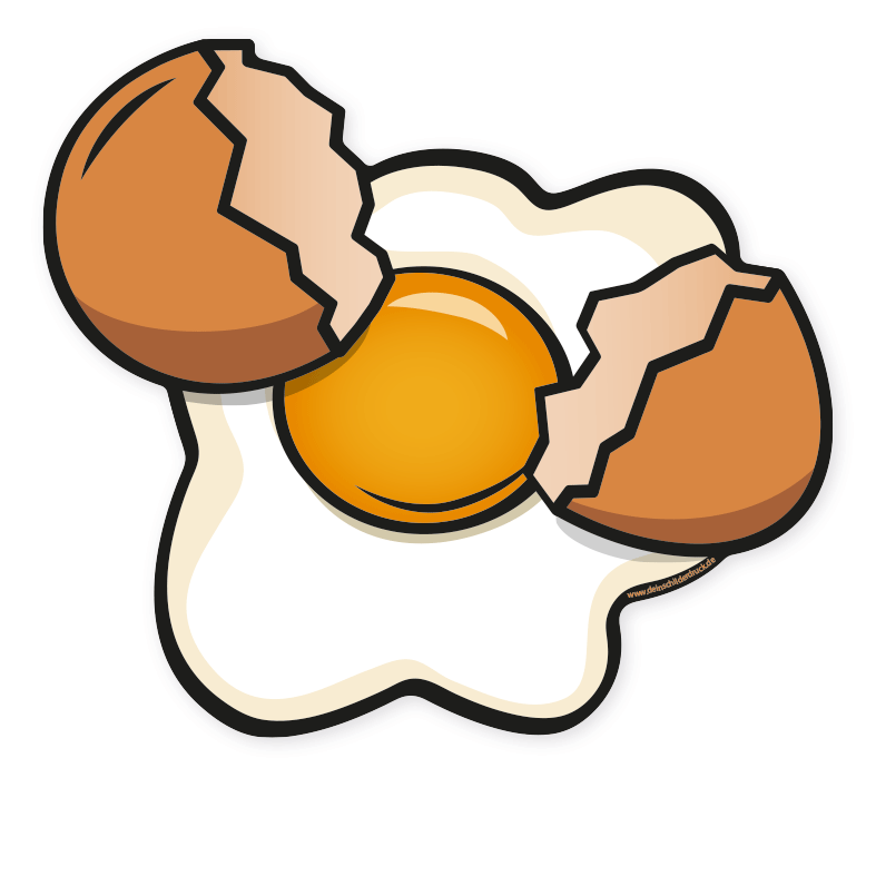 Bodenkleber für Bewegungspfade - Kaputtes Ei - Spiegelei - BWP-01-91 - Motivelement von BWP-01-SET-11