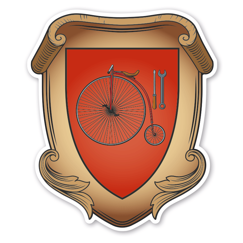 Maibaumschild / Zunftwappen Fahrradmechaniker  - Wappen A