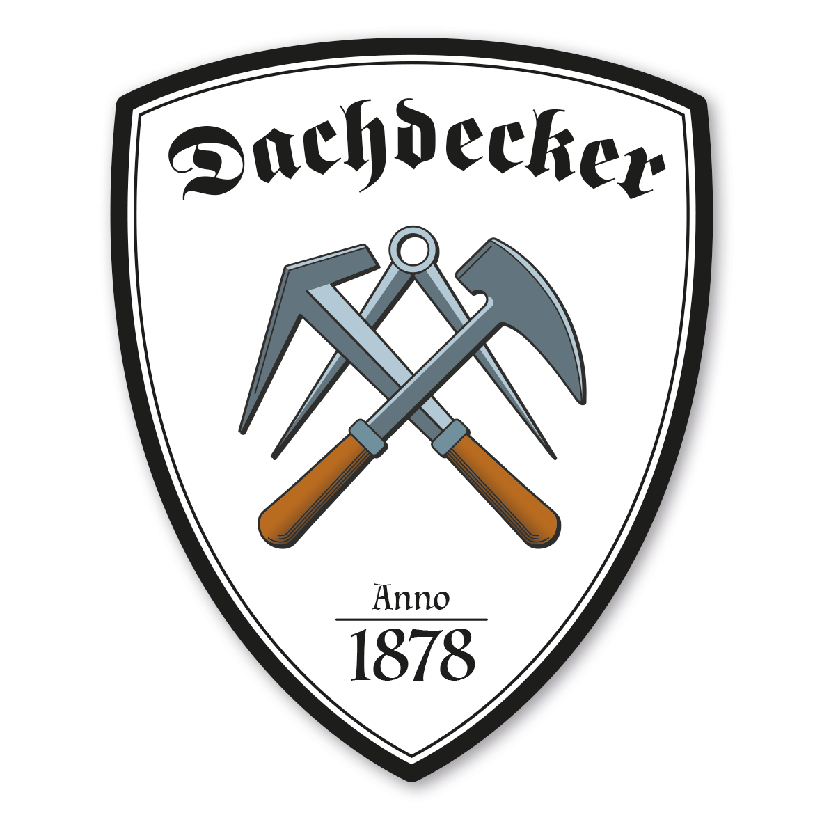 Maibaumschild / Zunftwappen Dachdecker mit Zunftnamen, Gründungsjahr oder Ihrem Wunschtext - Wappen W