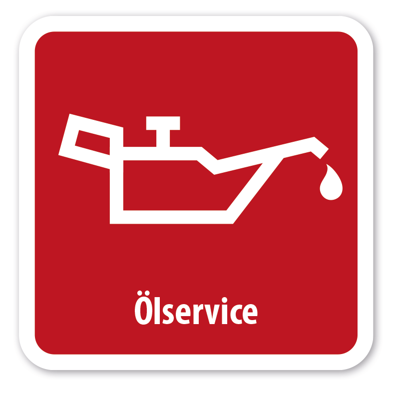Schild Ölservice - 4 Farbvarianten