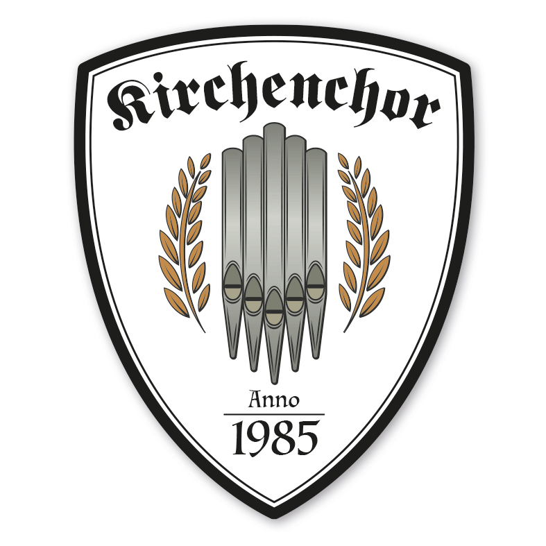 Zunftwappen Kirchenchor - Orgelmusik mit Zunftnamen, Gründungsjahr oder Ihrem Wunschtext - Maibaumschild - Wappen W