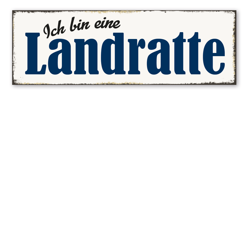 Retroschild Ich bin eine Landratte
