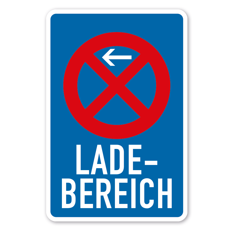 Verkehrsschild Ladebereich Anfang - Aufstellung rechts – VZ-230-10