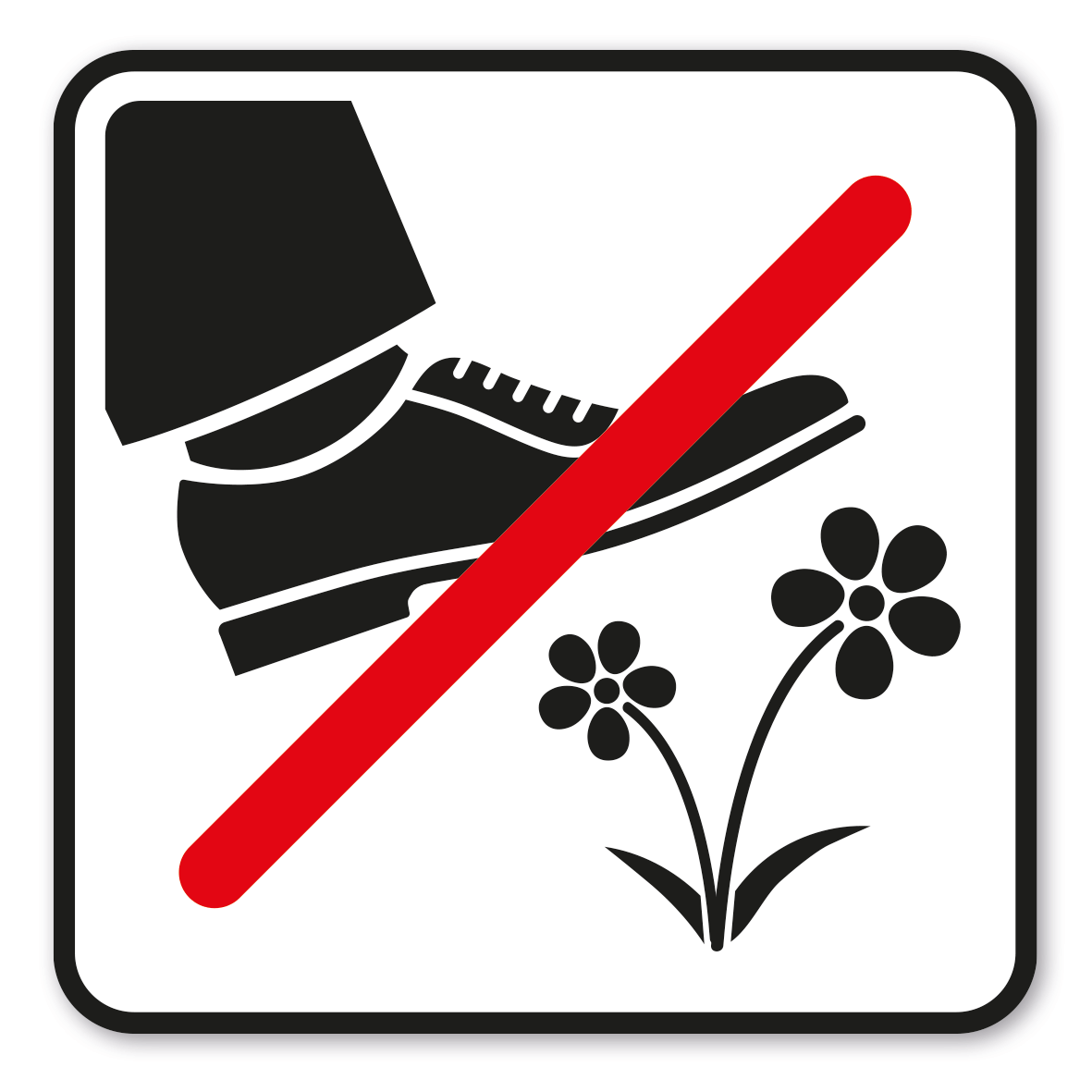 GF-P87 – Das Betreten der Beete ist verboten