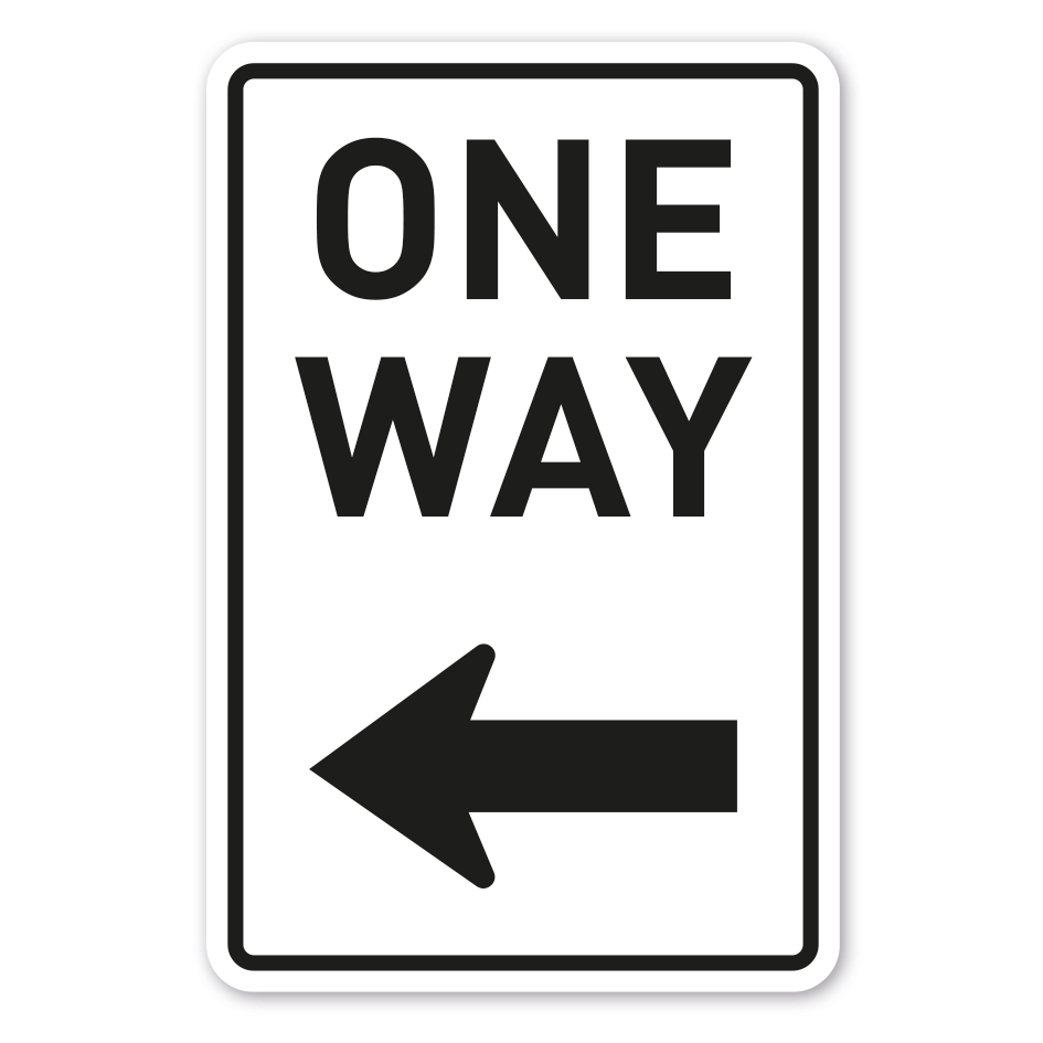 Schild One Way left