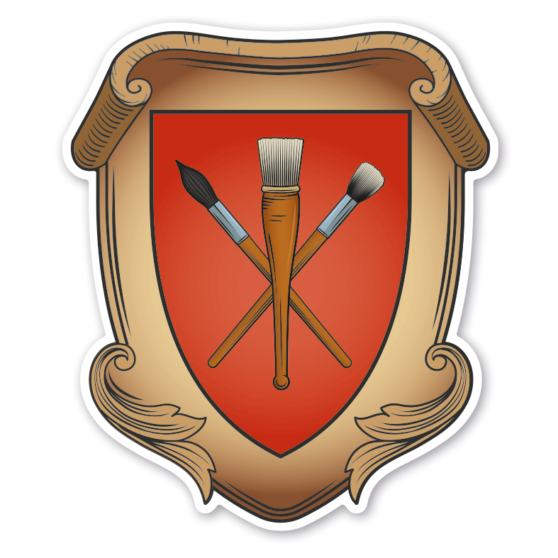 Maibaumschild / Zunftwappen Pinselmacher  - Wappen A