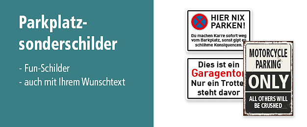 Parkschilder & Parkzeichen online bestellen Parkschilder & Parkzeichen online bestellen