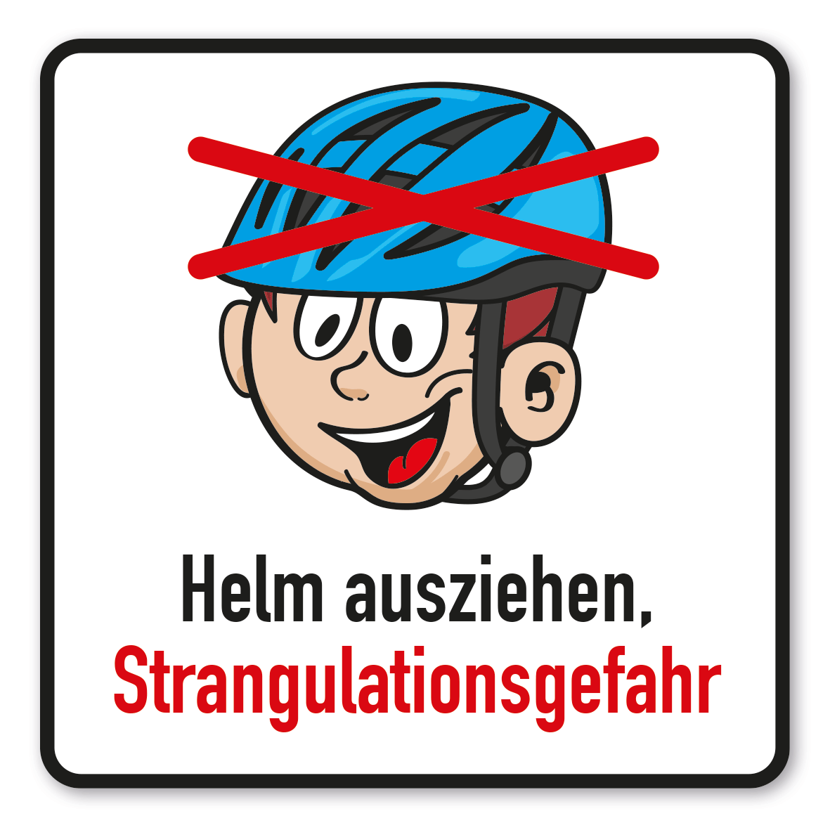 SP-01-P16 – Fahrradhelm abnehmen, Strangulationsgefahr