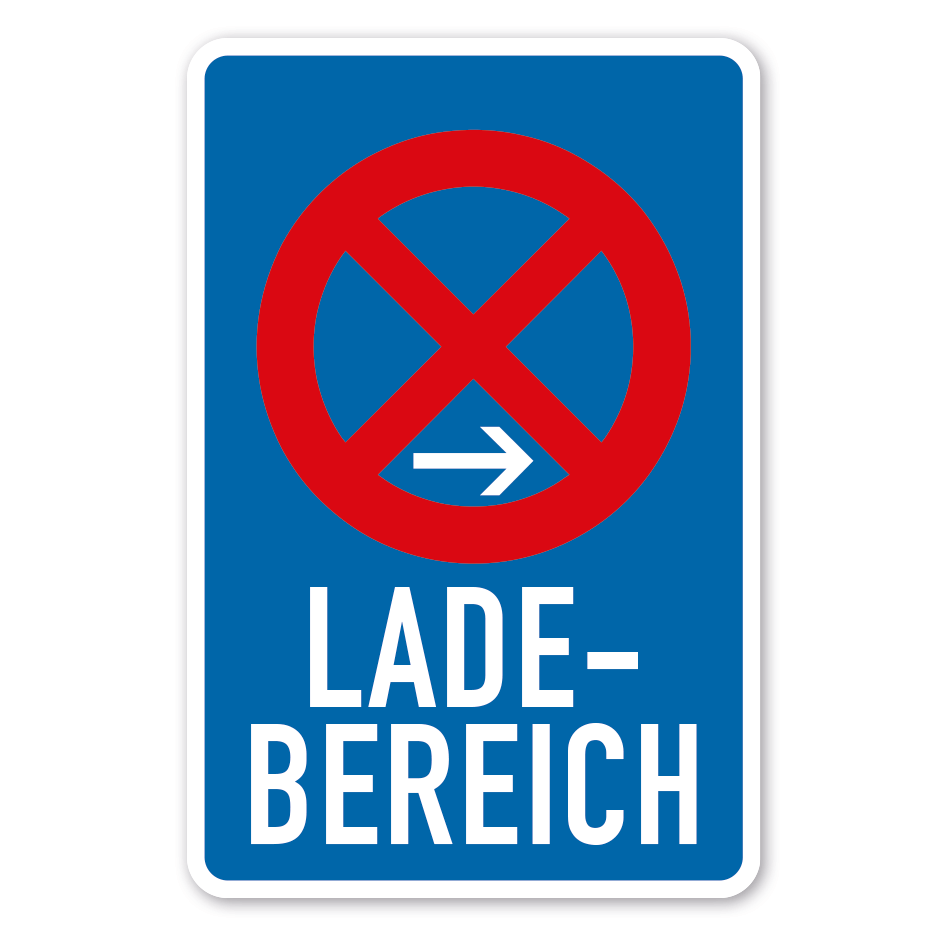 Verkehrsschild Ladebereich Ende - Aufstellung rechts – VZ-230-20