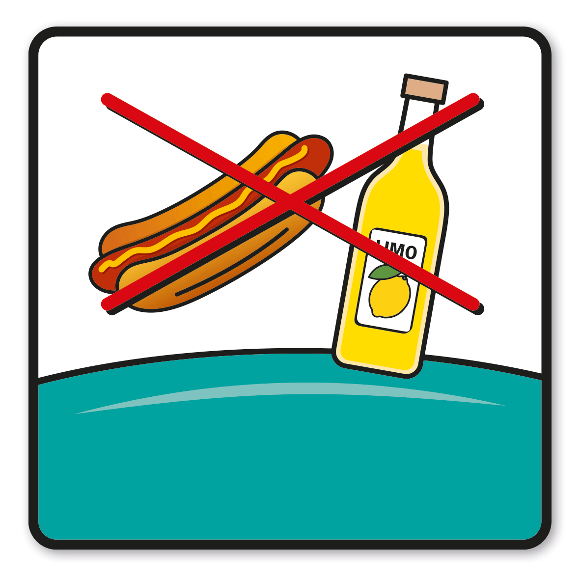 SP-01-P93 – Das Essen und Trinken ist auf dem Kissen nicht gestattet