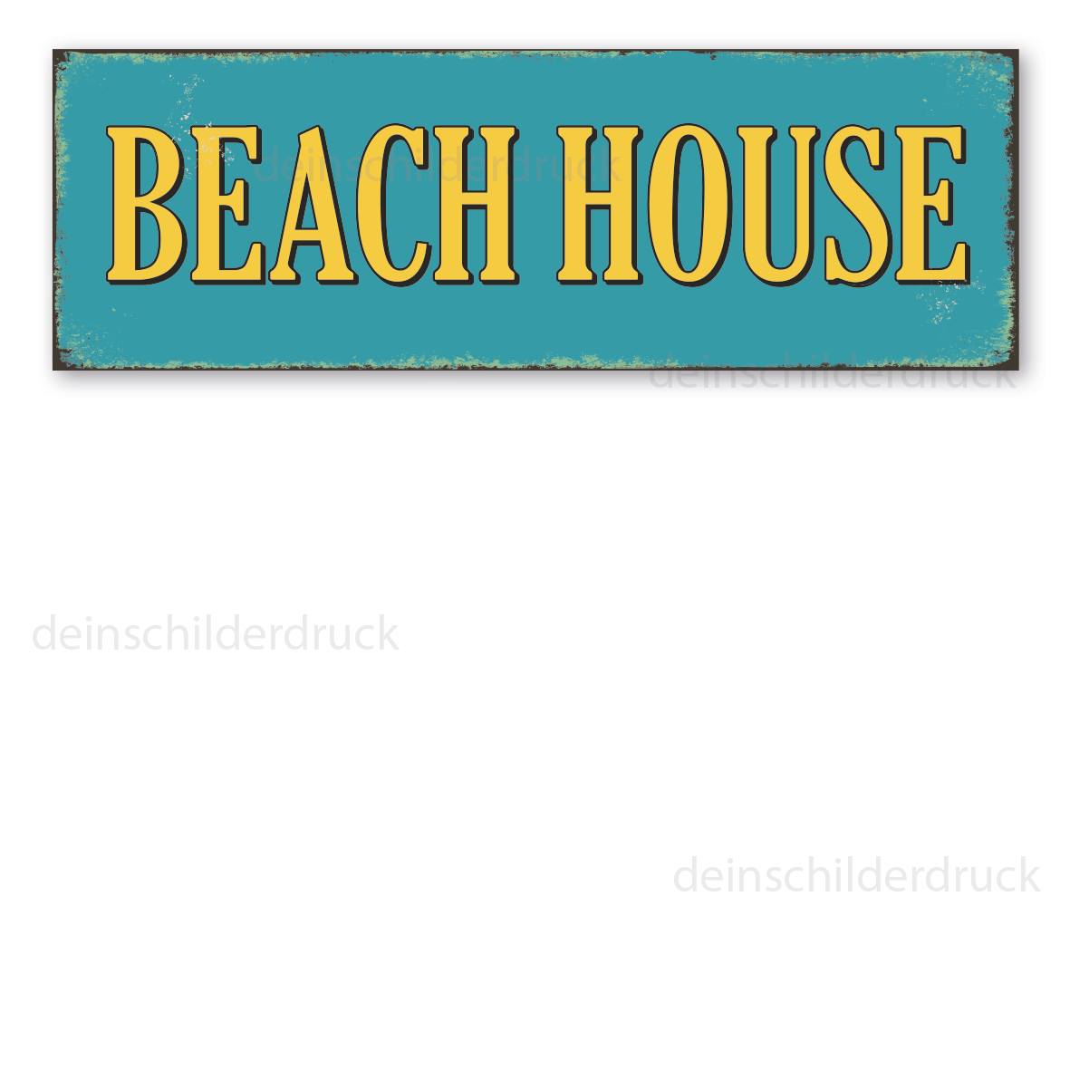 Retro Schild Beach House