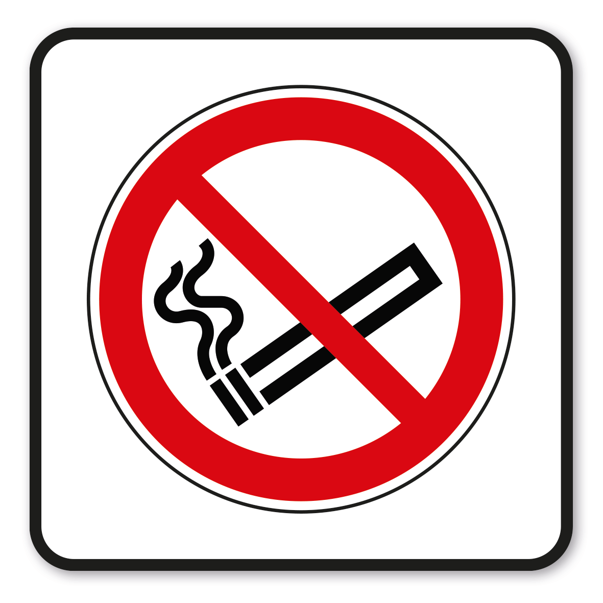 GF-P33 – Das Rauchen ist ausdrücklich verboten (Symbol nach DIN ISO 7010)