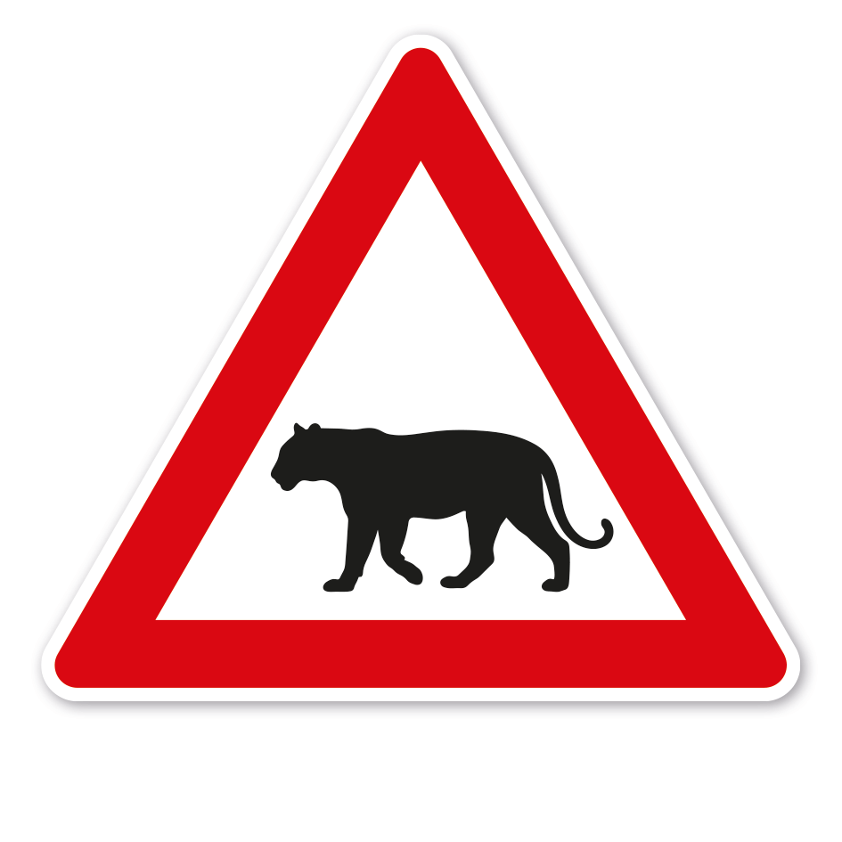 Verkehrsschild Achtung Tiger – VZ-PR 301