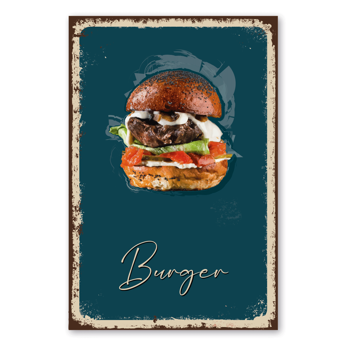 Retroschild / Vintage-Schild Burger