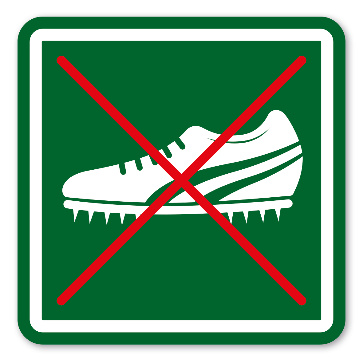 SP-03-P107 – Sportschuhe mit Spikes verboten