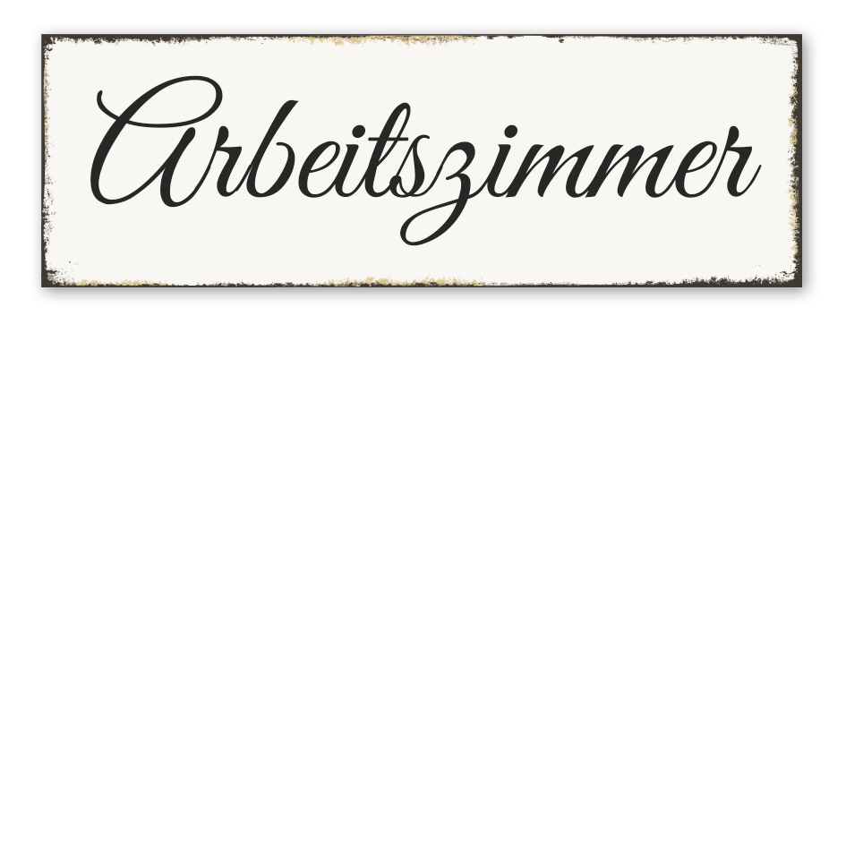 Retroschild Arbeitszimmer